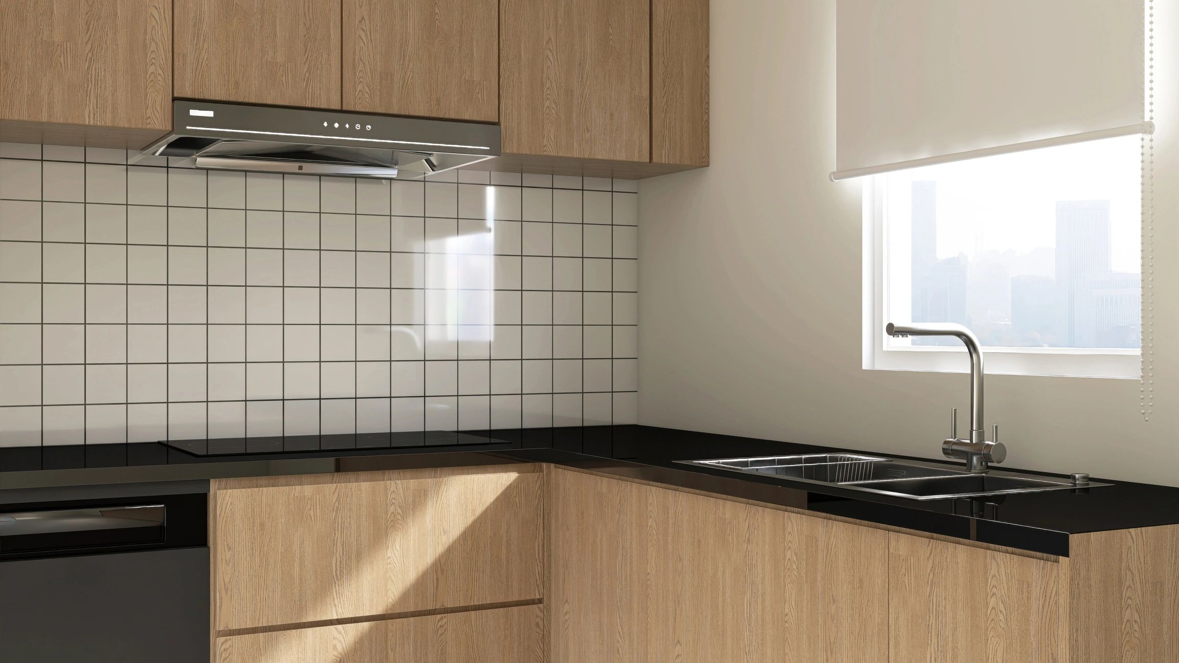 Warm modern kitchen showcasing premium countertop design